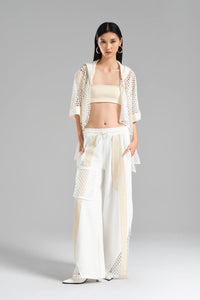 Beige net set