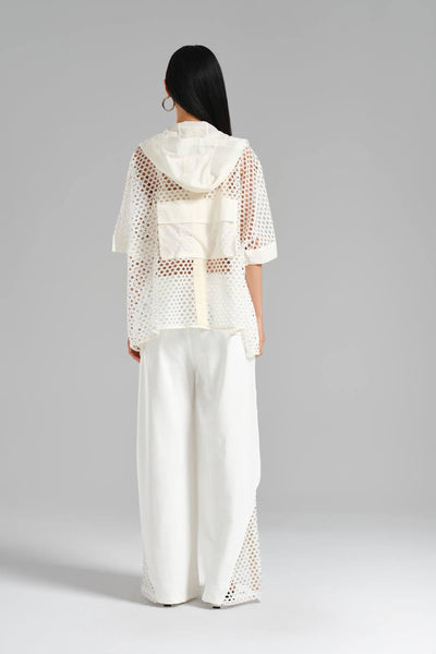 Beige net set