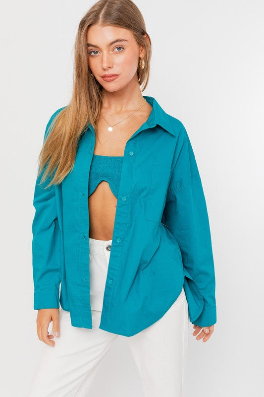 TURQUOSE SHIRT AND TOP (2 PIECES)