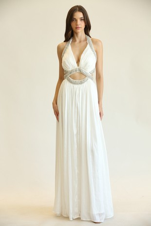 White maxi dress